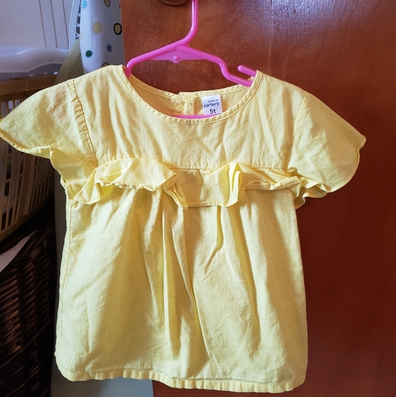 Carter's Other - Carter's yellow ruffled short sleeve blouse